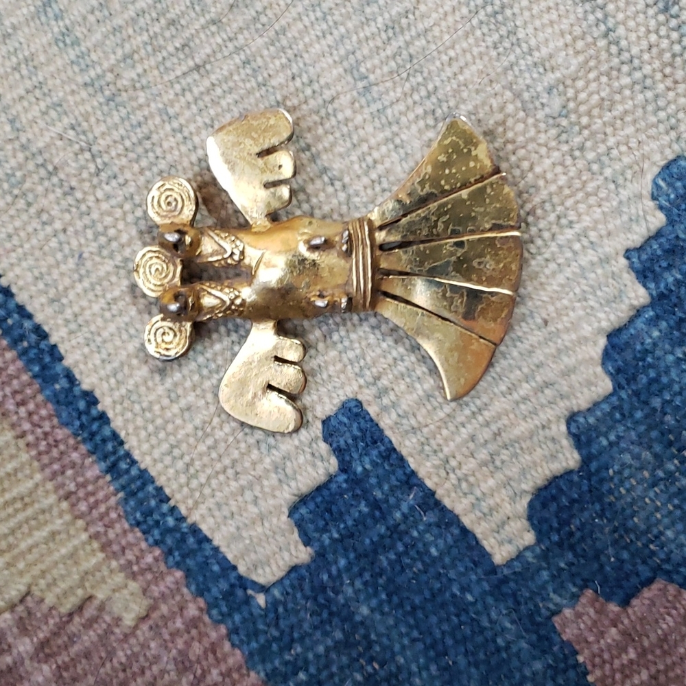 Two Headed Falcon Brooch